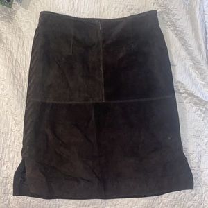 Dark brown leather skirt from Tempesta